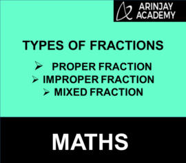 Types Of Fraction Proper Improper Mixed Fraction