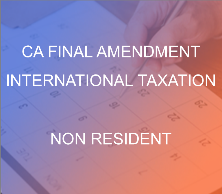 CA Final Amendment Non Resident