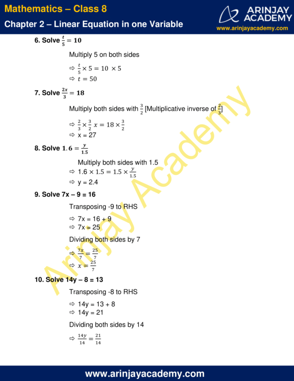 class 8 maths chapter 2 assignment