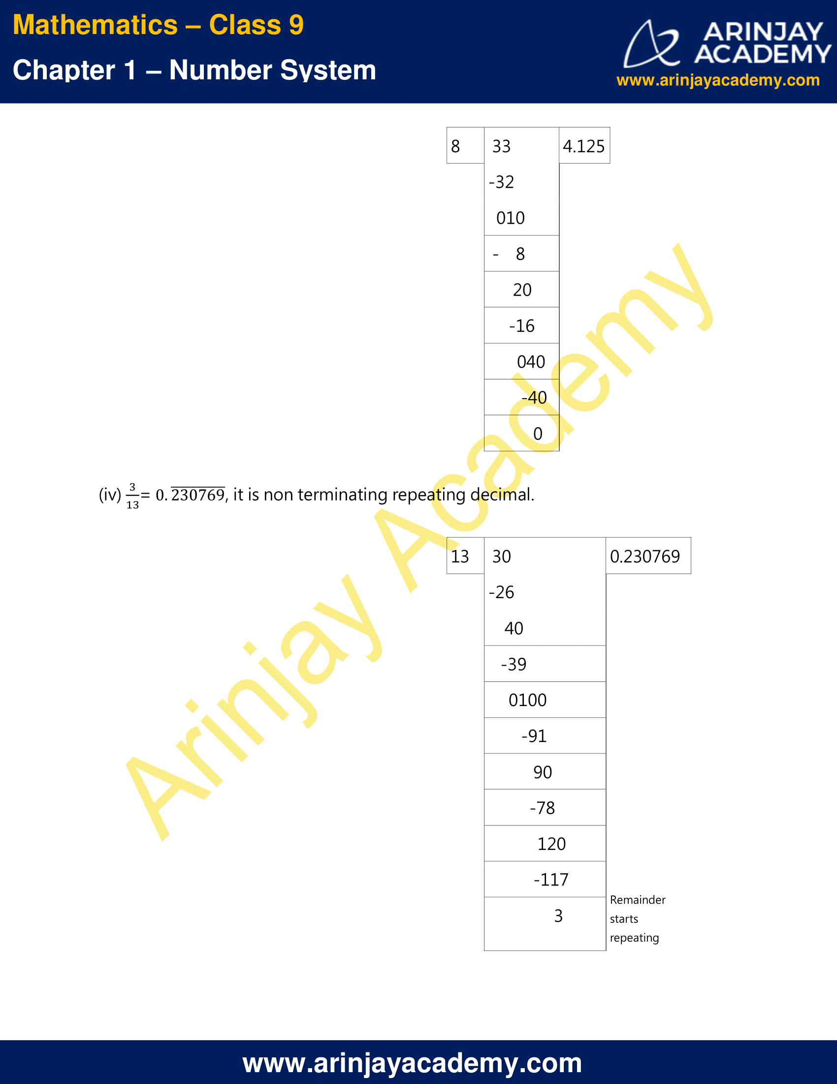 NCERT Solutions For Class 9 Maths Chapter 1 Exercise 1.3 image 2