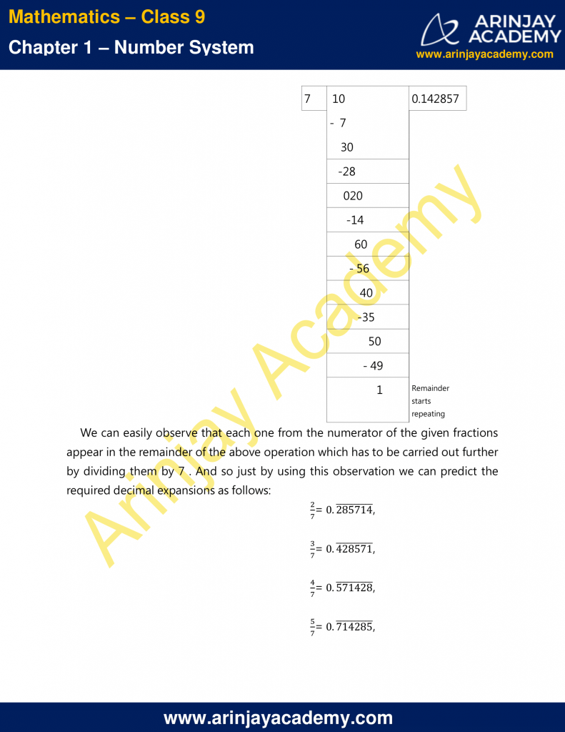 NCERT Solutions For Class 9 Maths Chapter 1 Exercise 1.3 - Number System