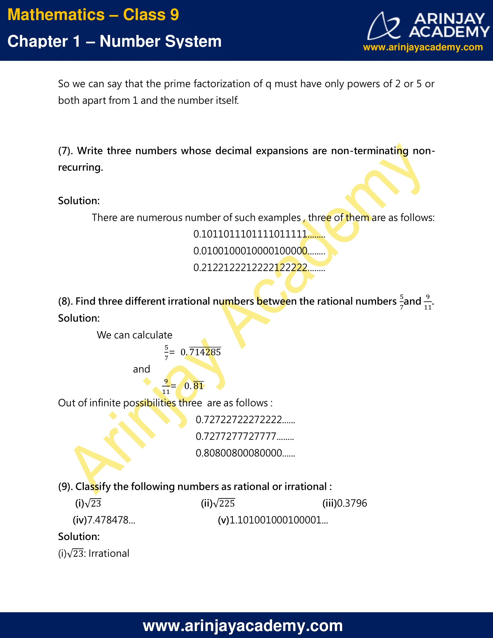 NCERT Solutions For Class 9 Maths Chapter 1 Exercise 1.3 image 10