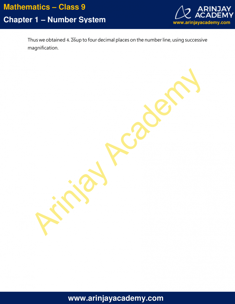 NCERT Solutions For Class 9 Maths Chapter 1 Exercise 1.4 - Number System