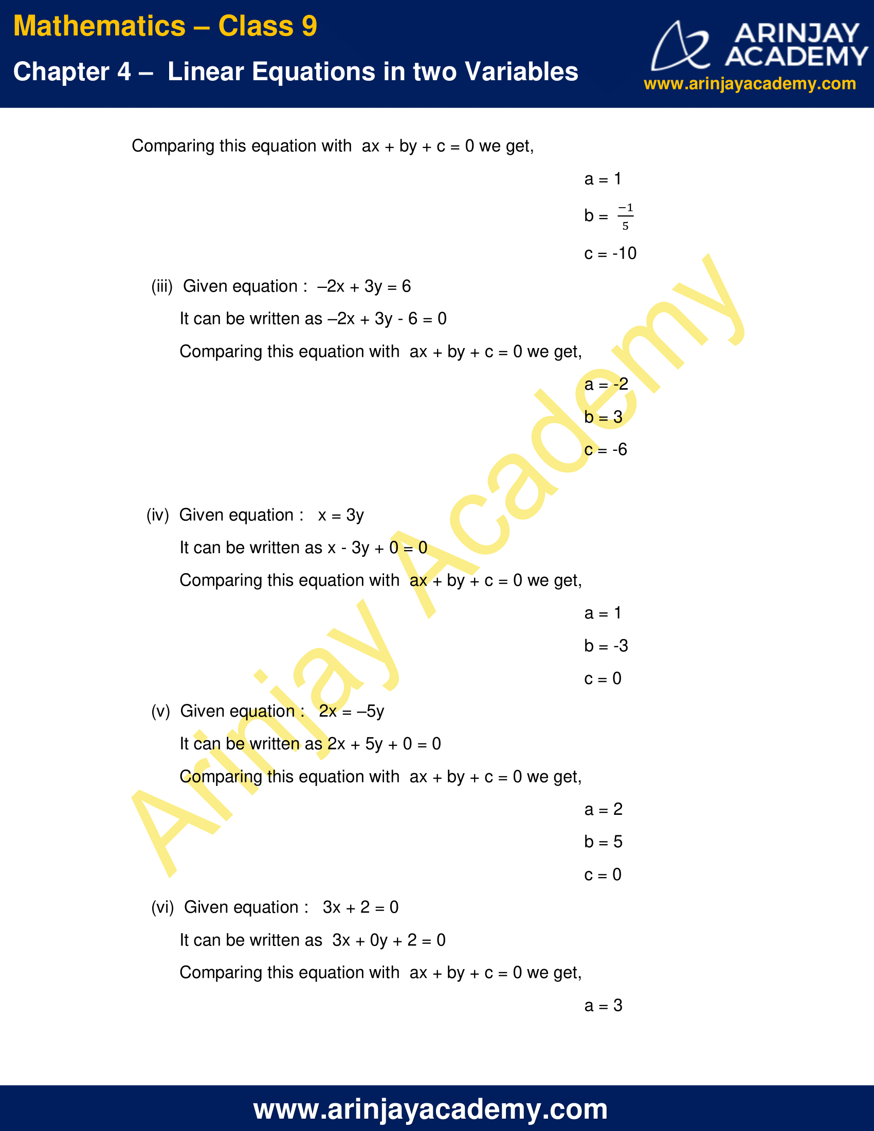 NCERT Solutions for Class 9 Maths Chapter 4 Exercise 4.1 image 2