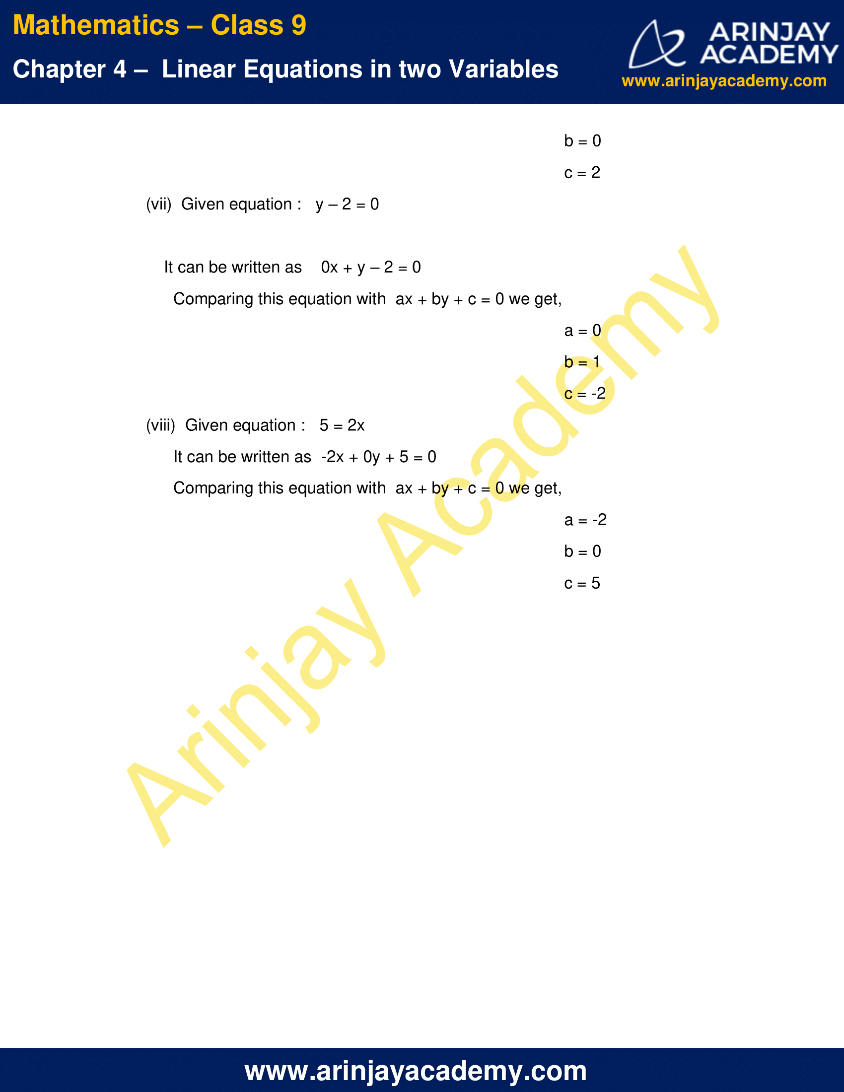 NCERT Solutions for Class 9 Maths Chapter 4 Exercise 4.1 image 3