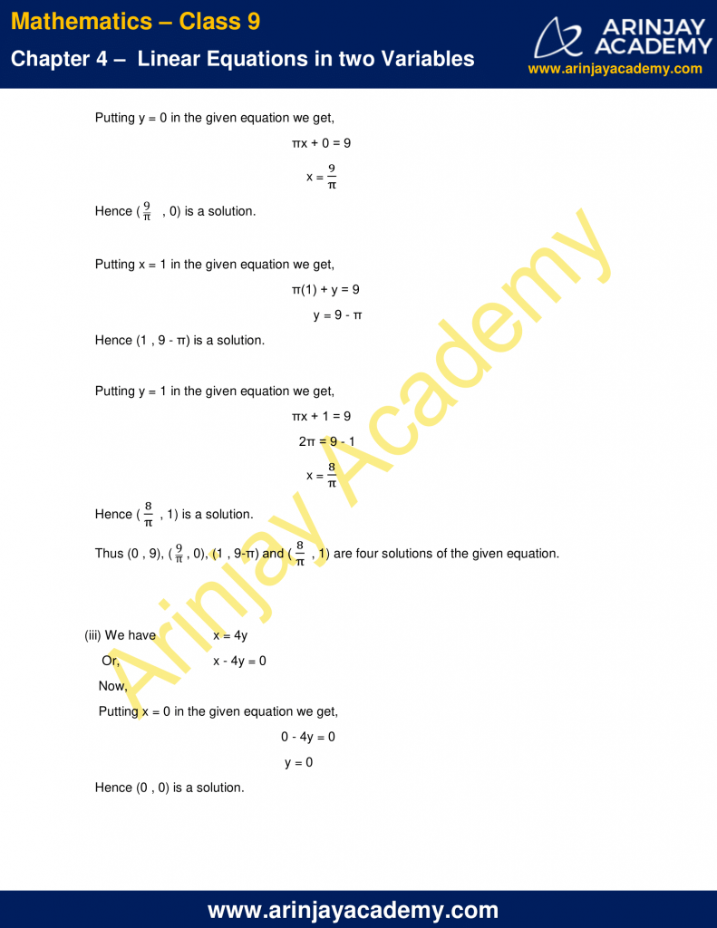 NCERT Solutions for Class 9 Maths Chapter 4 Exercise 4.2 - Linear ...