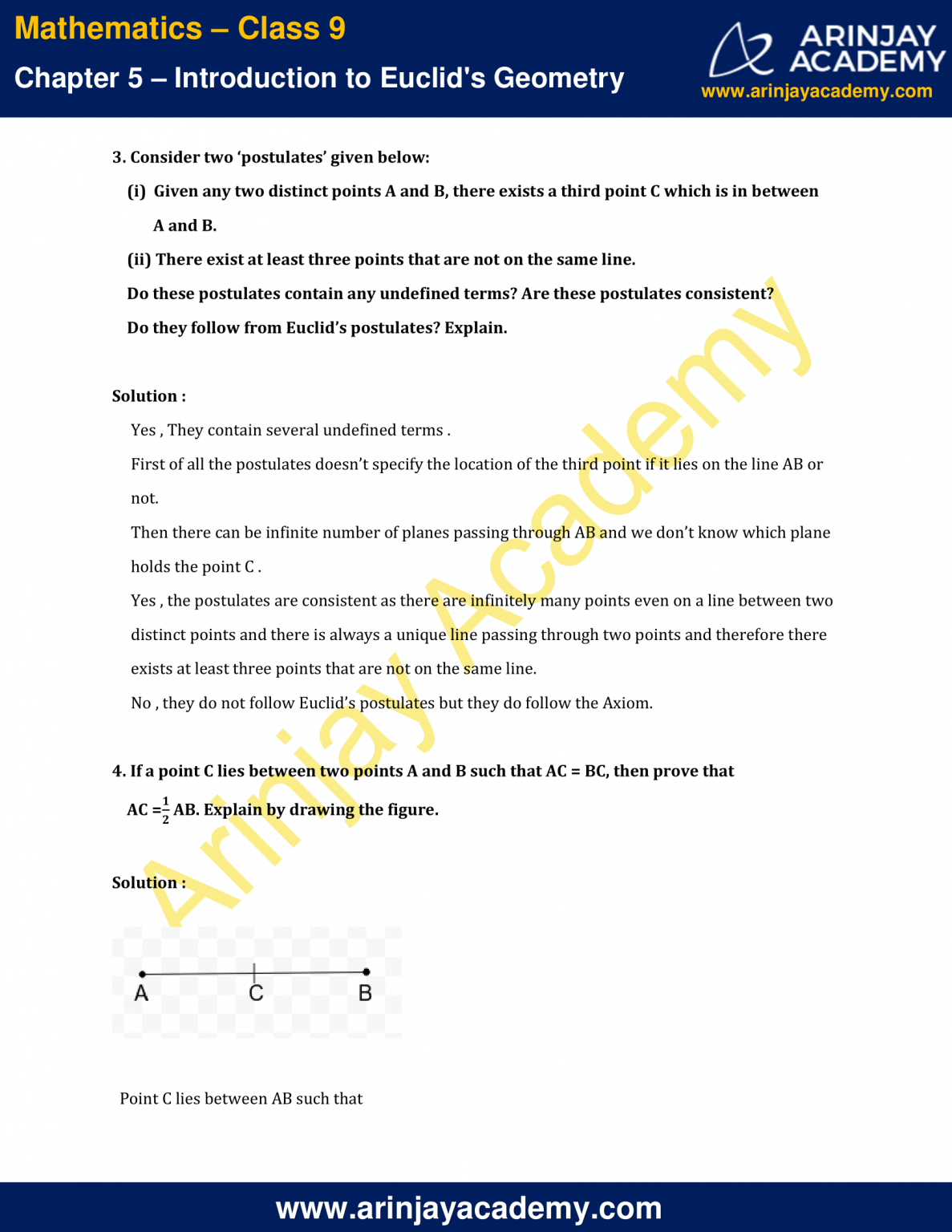 Ncert Solutions For Class 9 Maths Chapter 5 Exercise 5.1 - Introduction 