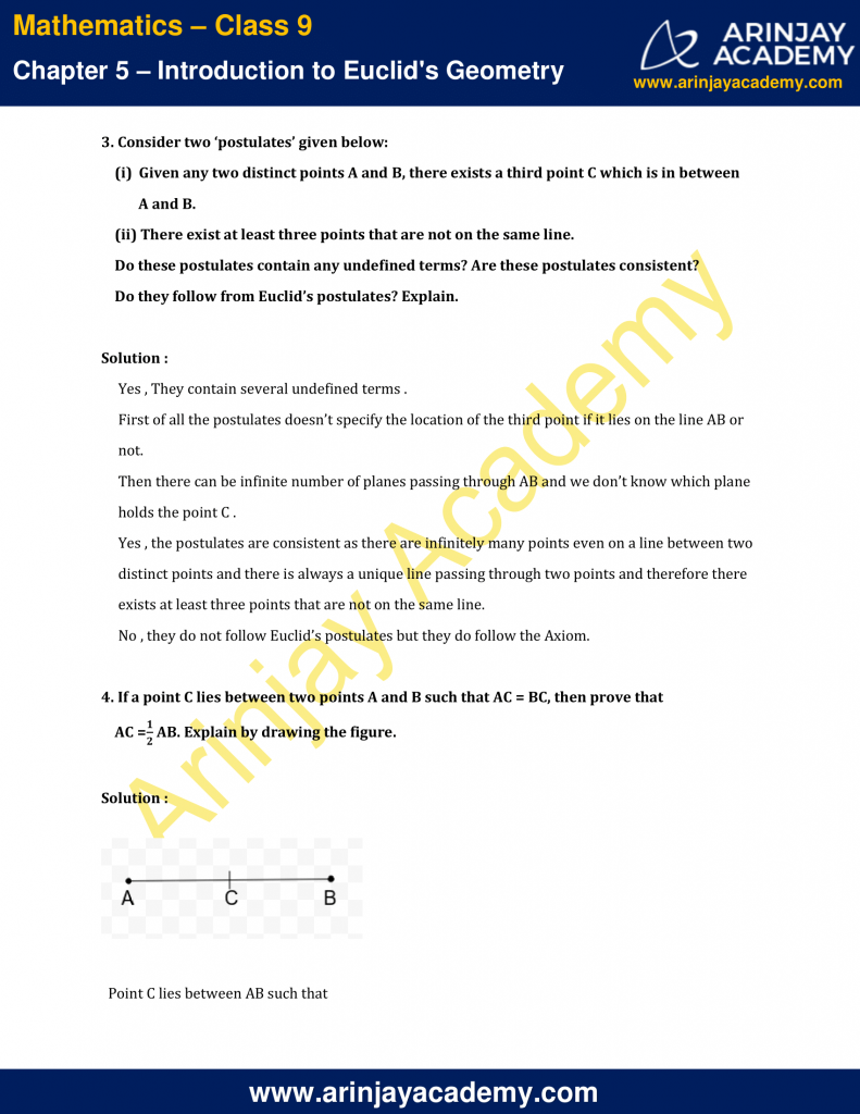 Ncert Solutions For Class 9 Maths Chapter 5 Exercise 5.1 - Introduction 