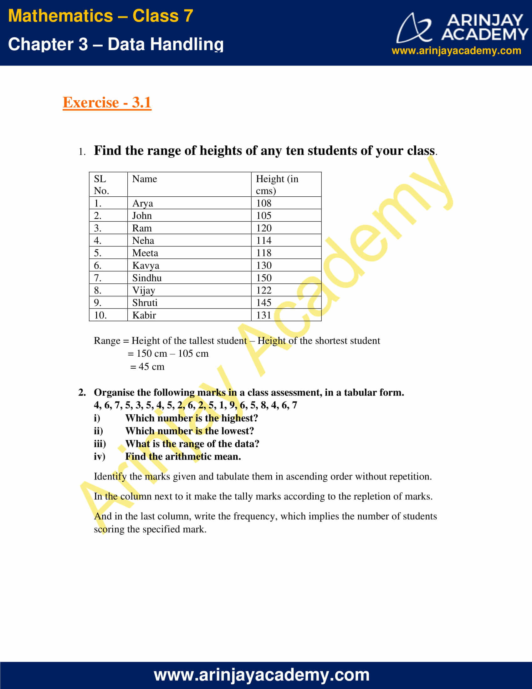 NCERT Solutions for Class 7 Maths Chapter 3 Exercise 3.1 image 1