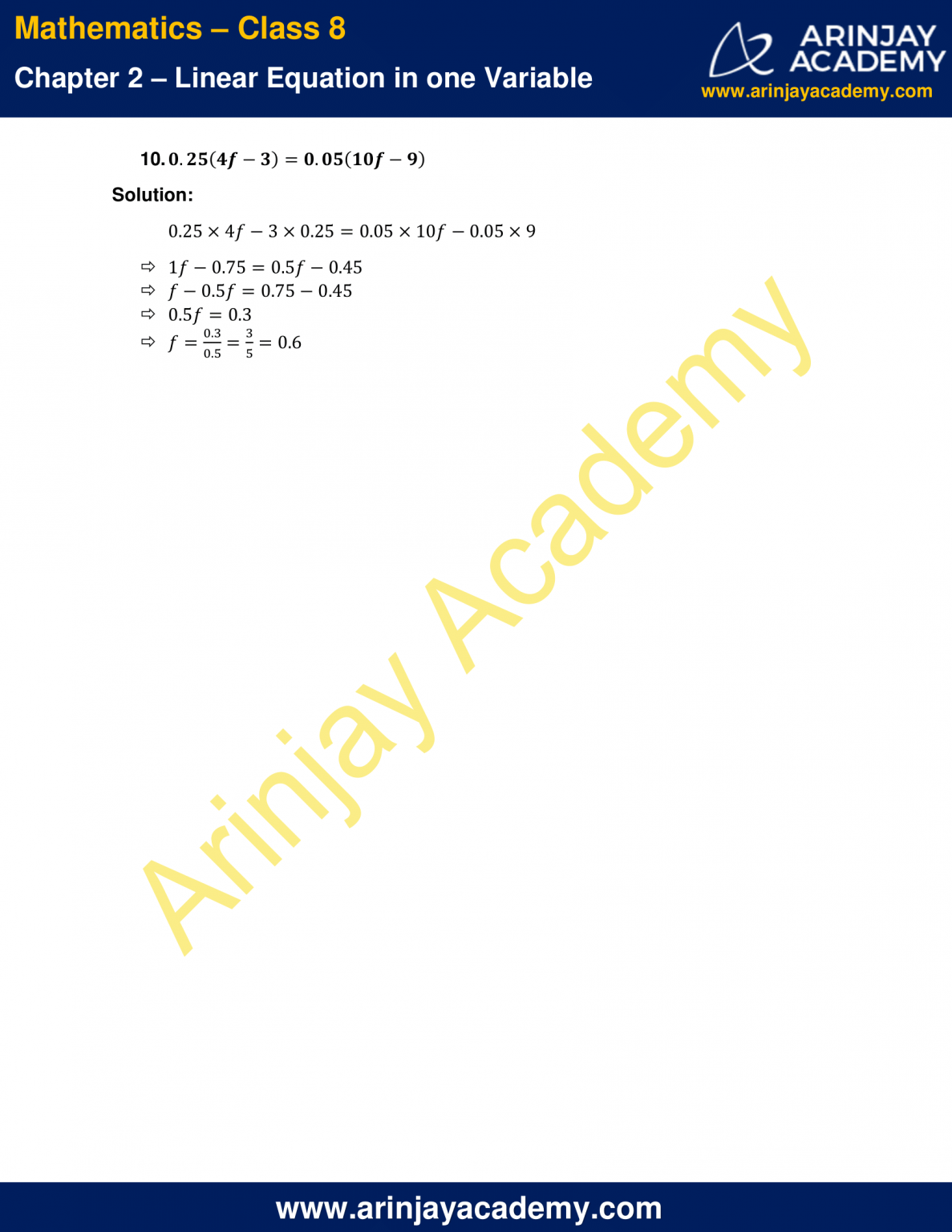NCERT Solutions for Class 8 Maths Chapter 2 Exercise 2.5