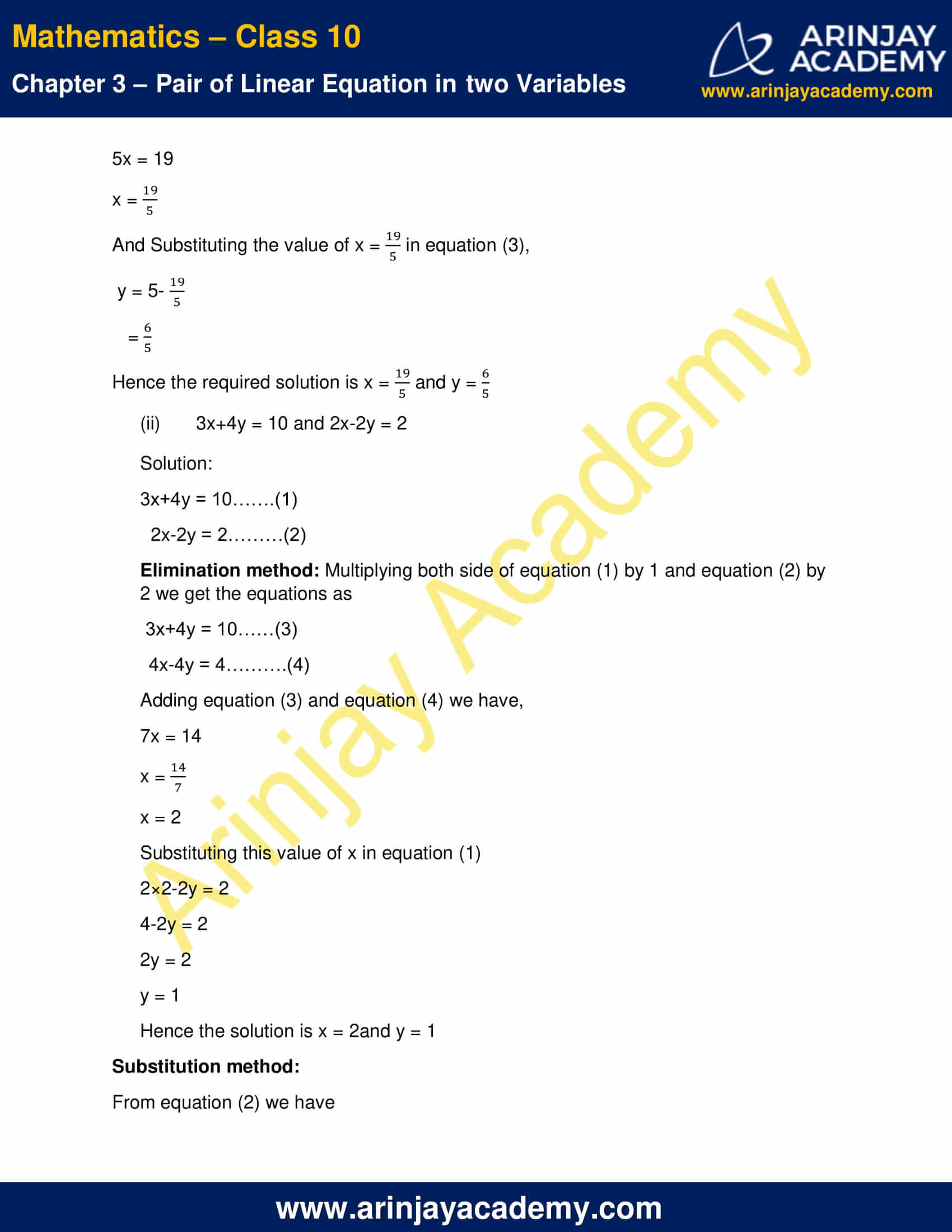 NCERT Solutions For Class 10 Maths Chapter 3 Exercise 3.4 image 2