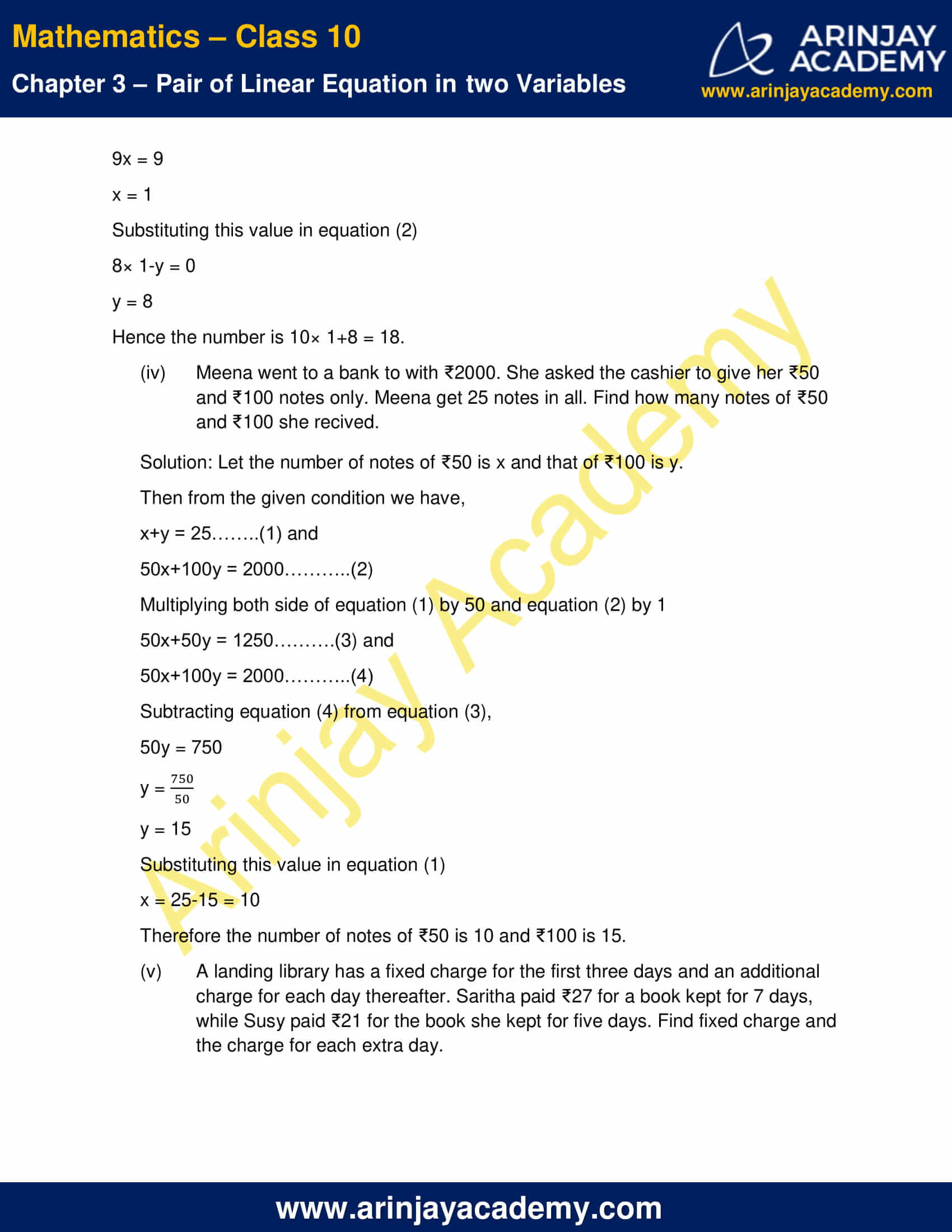 NCERT Solutions For Class 10 Maths Chapter 3 Exercise 3.4 image 8