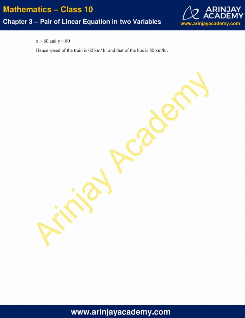 NCERT Solutions For Class 10 Maths Chapter 3 Exercise 3.6 - Pair of ...