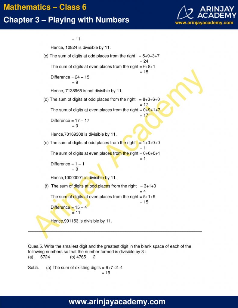 class 6 math 3rd assignment