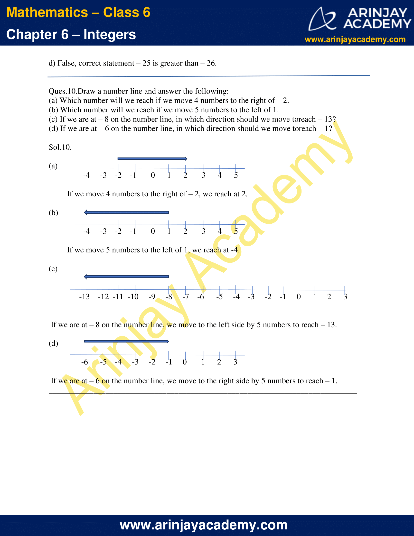 class 6 maths solution