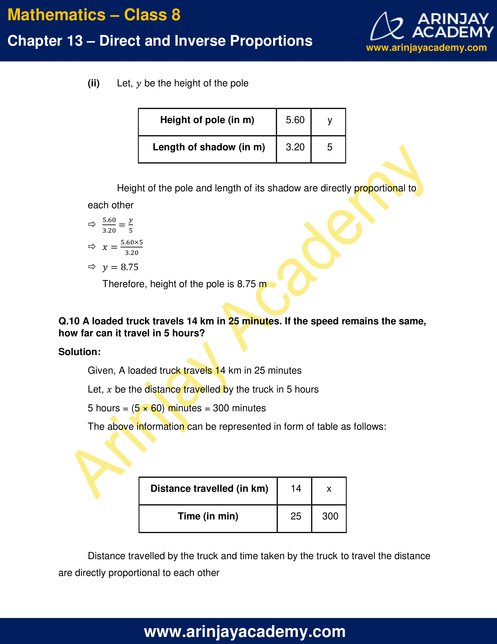 NCERT Solutions For Class 8 Maths Chapter 13 Exercise 13.1 - Direct And ...