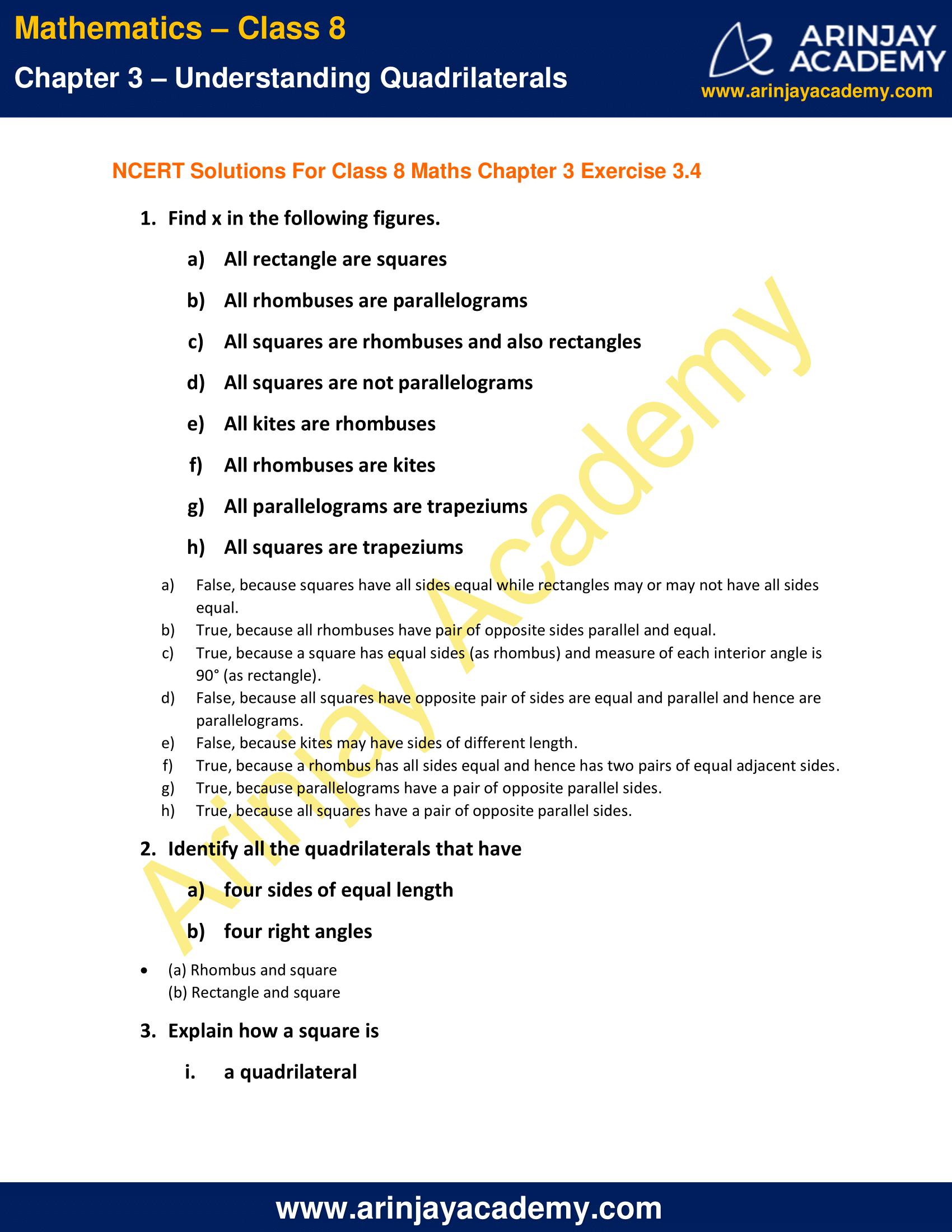 NCERT Solutions for Class 8 Maths Chapter 3 Exercise 3.4 image 1
