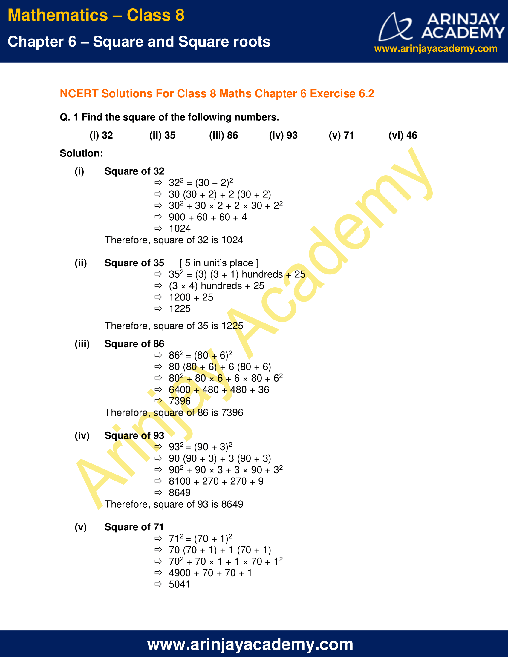 Ncert Solutions For Class 8 Maths Chapter 6 Exercise 6 2