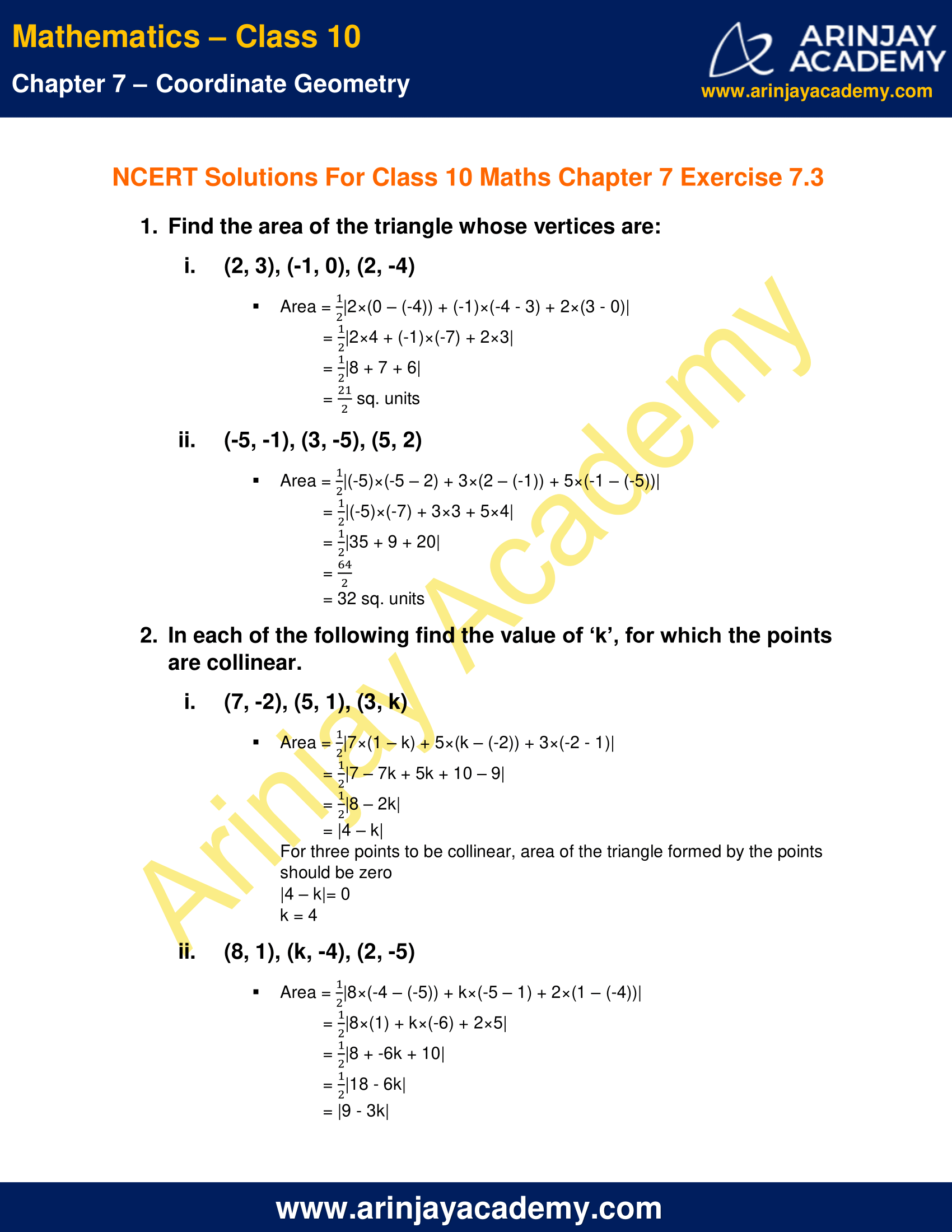 case study class 10 maths chapter 7