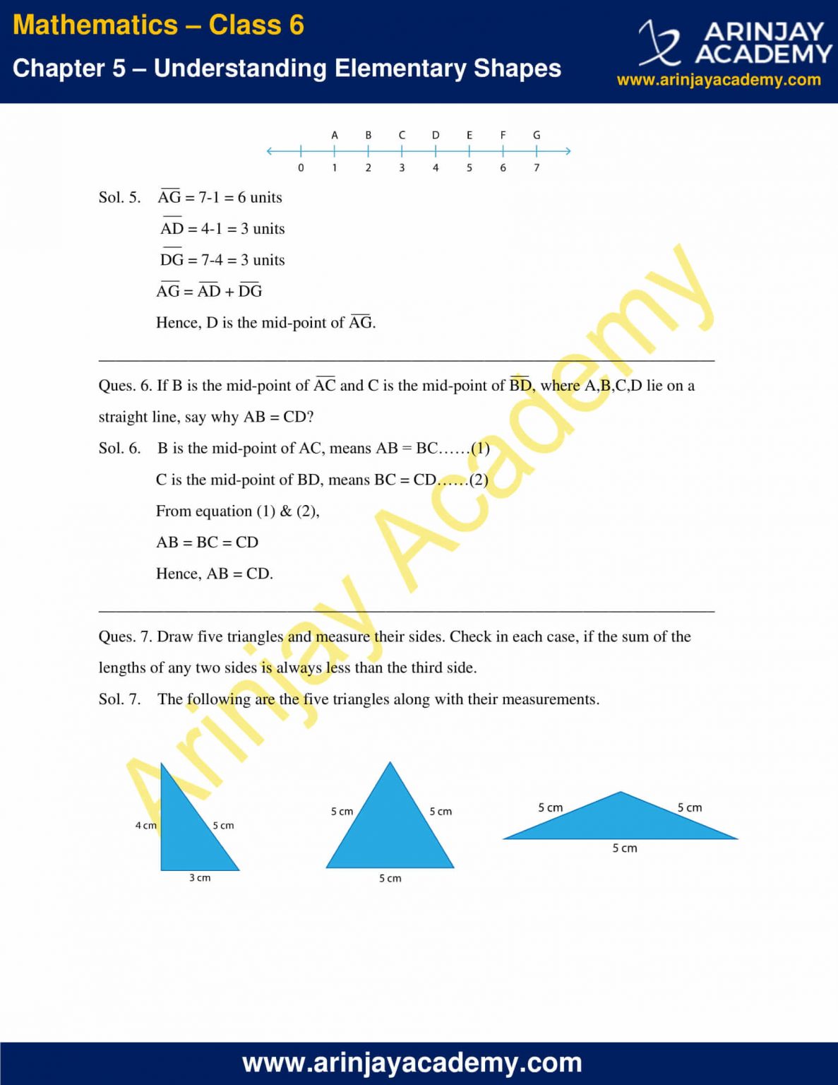 NCERT Solutions for Class 6 Maths Chapter 5 - Download PDF