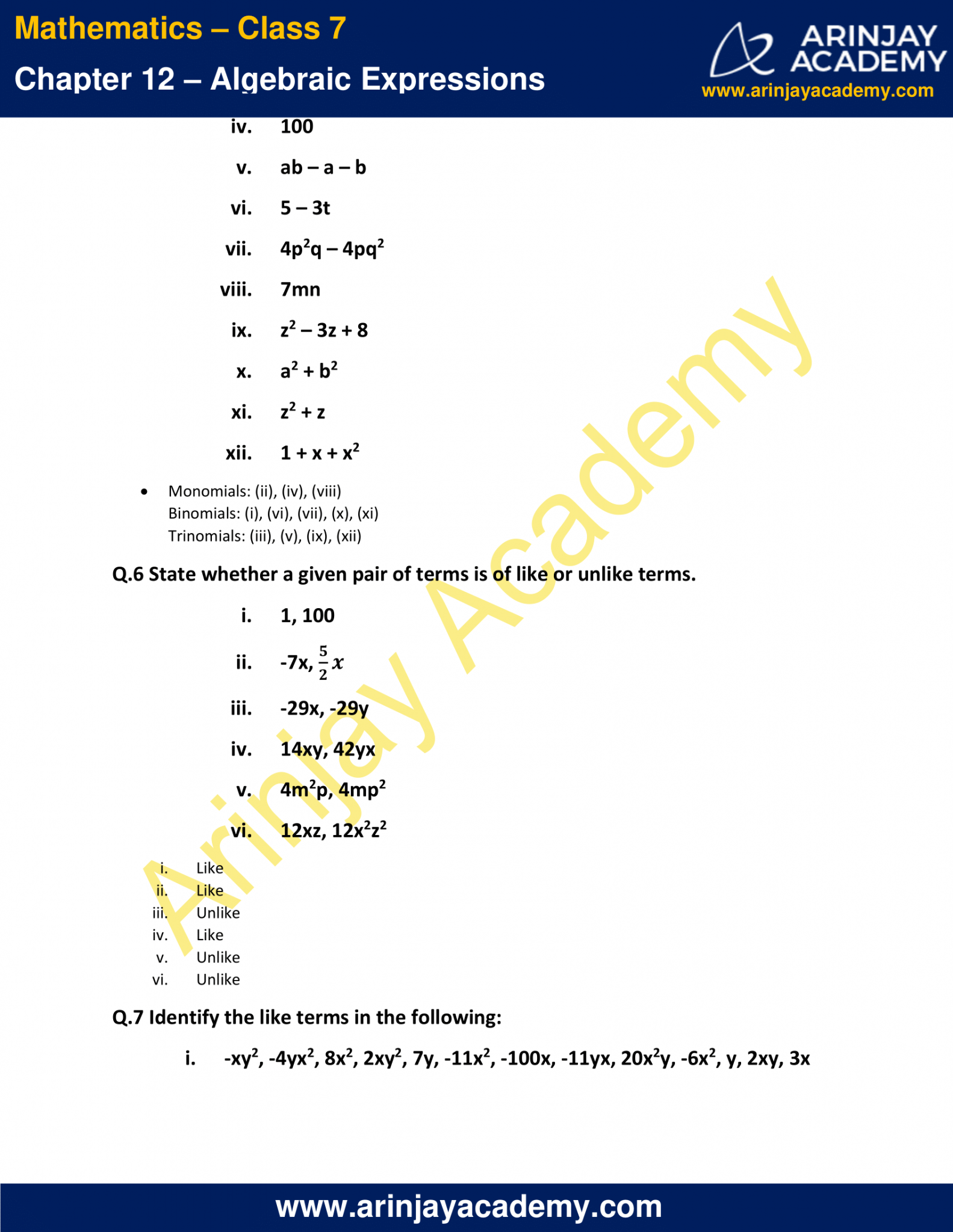 ncert-solutions-for-class-7-maths-chapter-12-algebraic-expressions