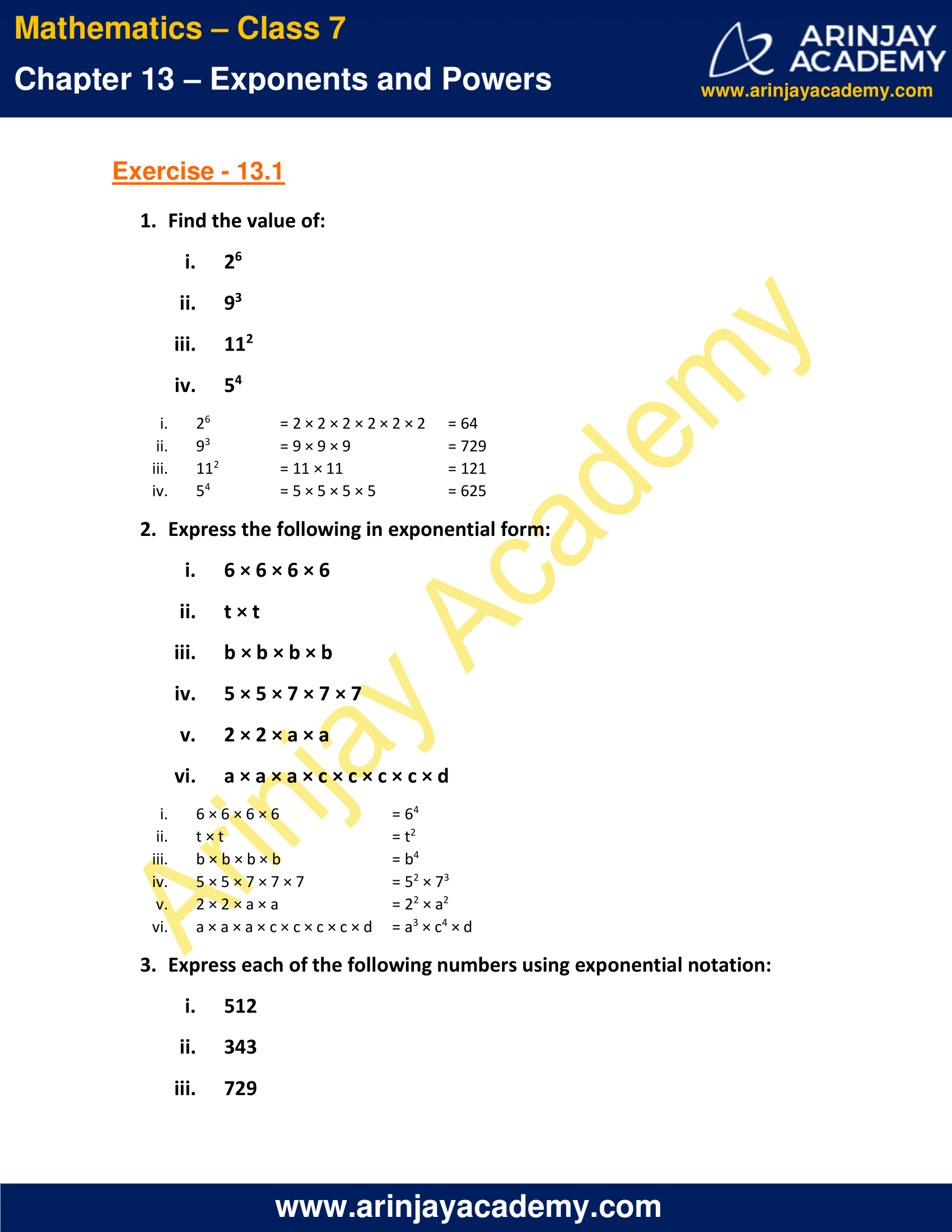 NCERT Solutions for Class 7 Maths Chapter 13 Exercise 13.1 image 1