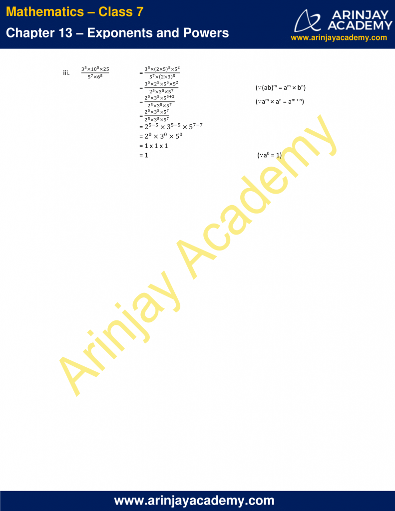NCERT Solutions for Class 7 Maths Chapter 13 - Exponents and Powers
