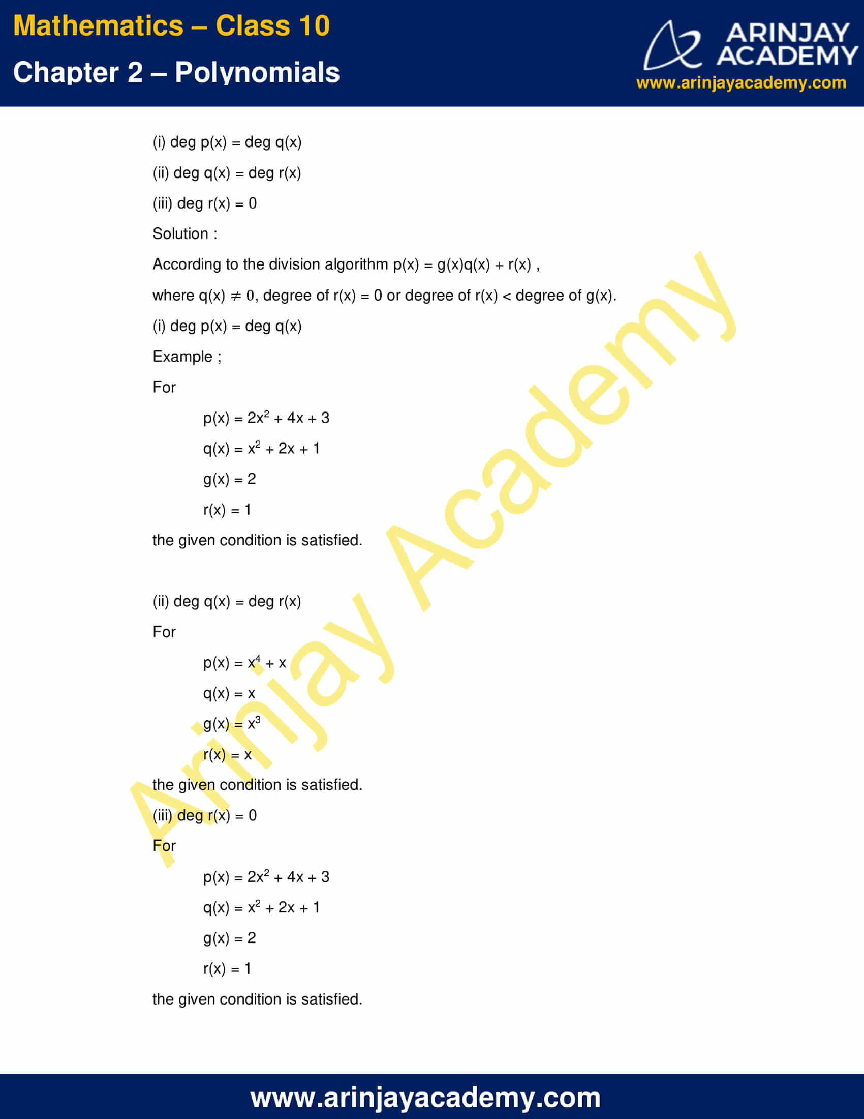 Ncert Solutions For Class 10 Maths Chapter 2 Exercise 2 3 Polynomials