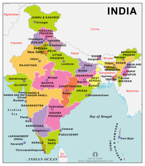 States and their respective capitals - Our Country India 