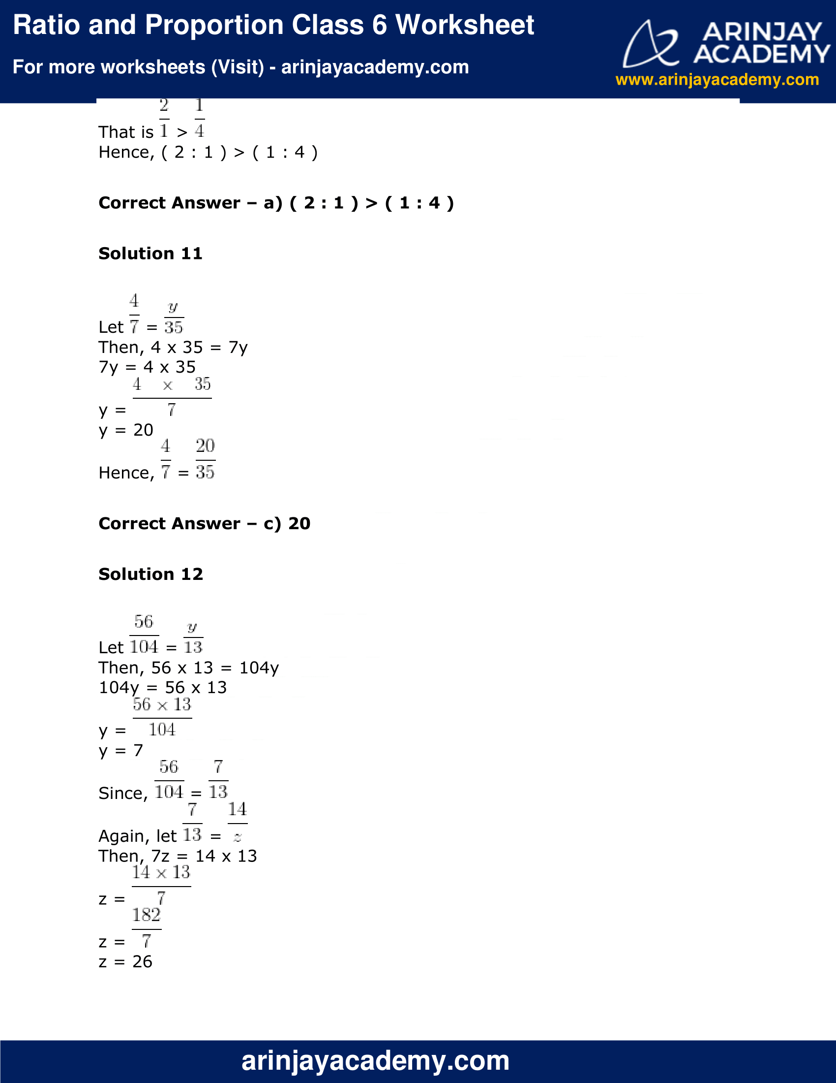 ratio proportion and unitary method worksheet class 6 Archives