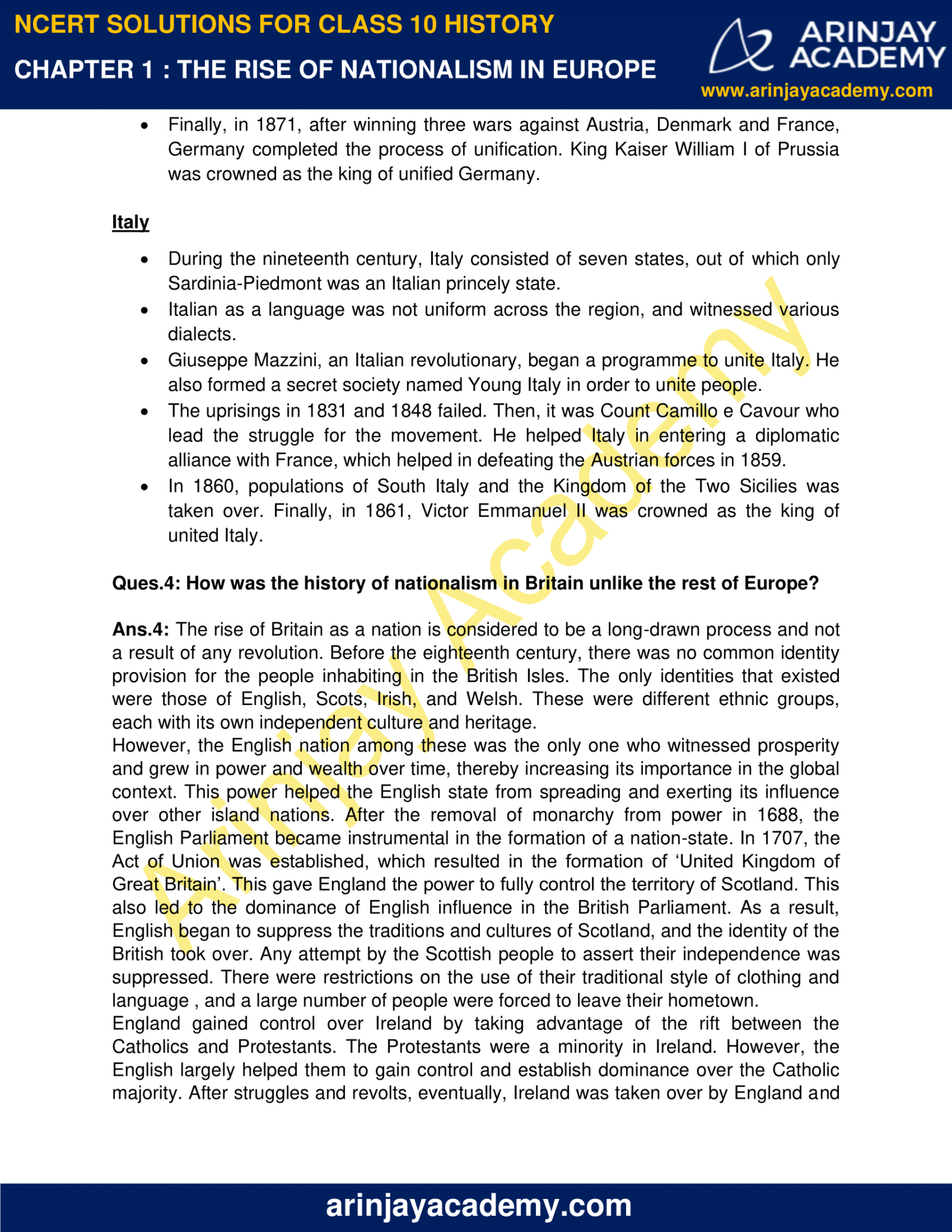 case study class 10 history chapter 1