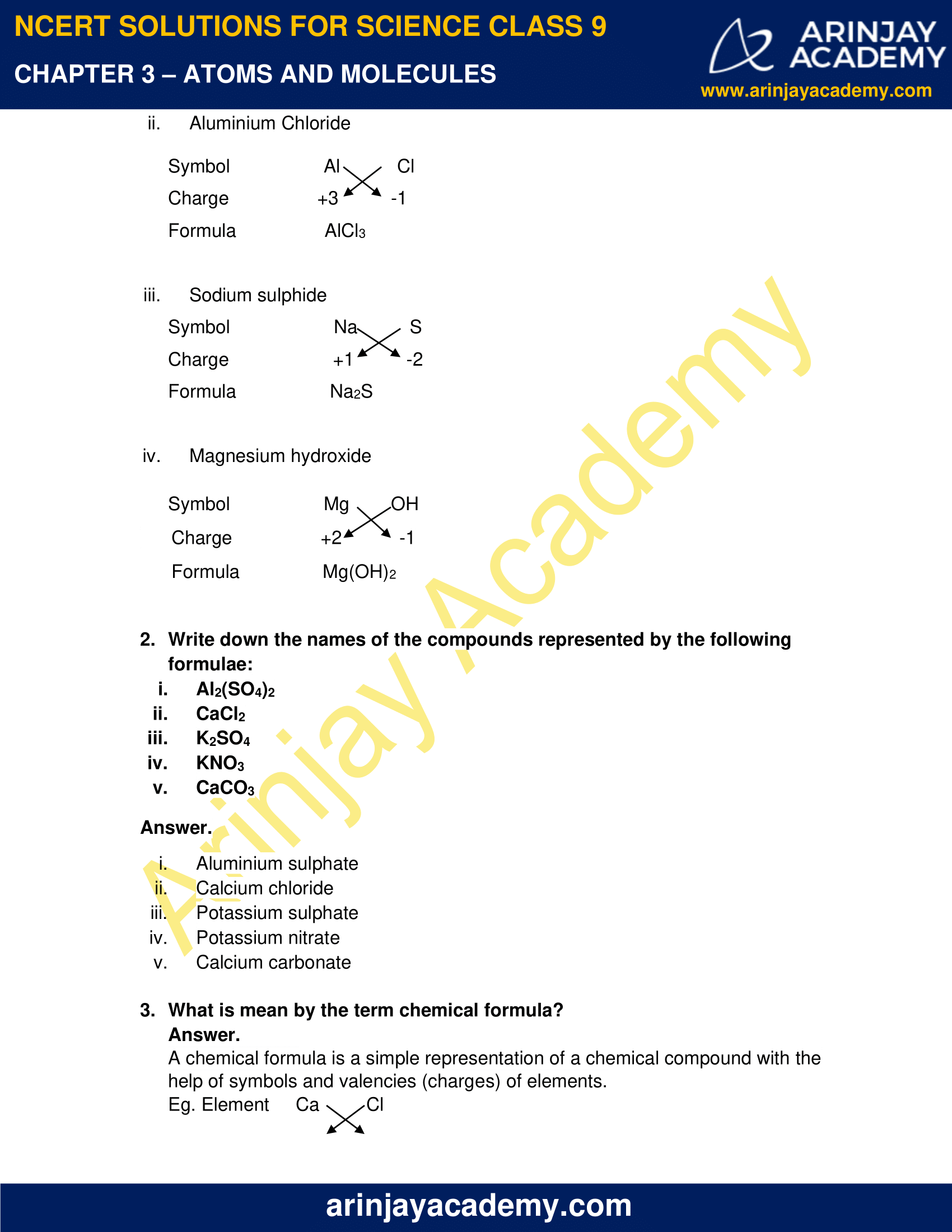 case study questions based on atoms and molecules class 9